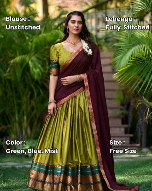 Traditional Silk Lehenga Set