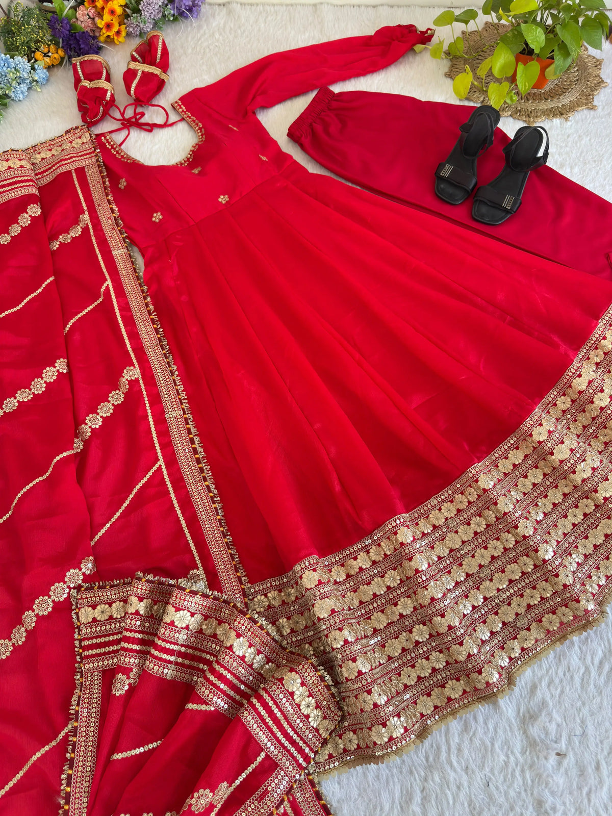 Anarkali Gown for Karwa Chauth Festival