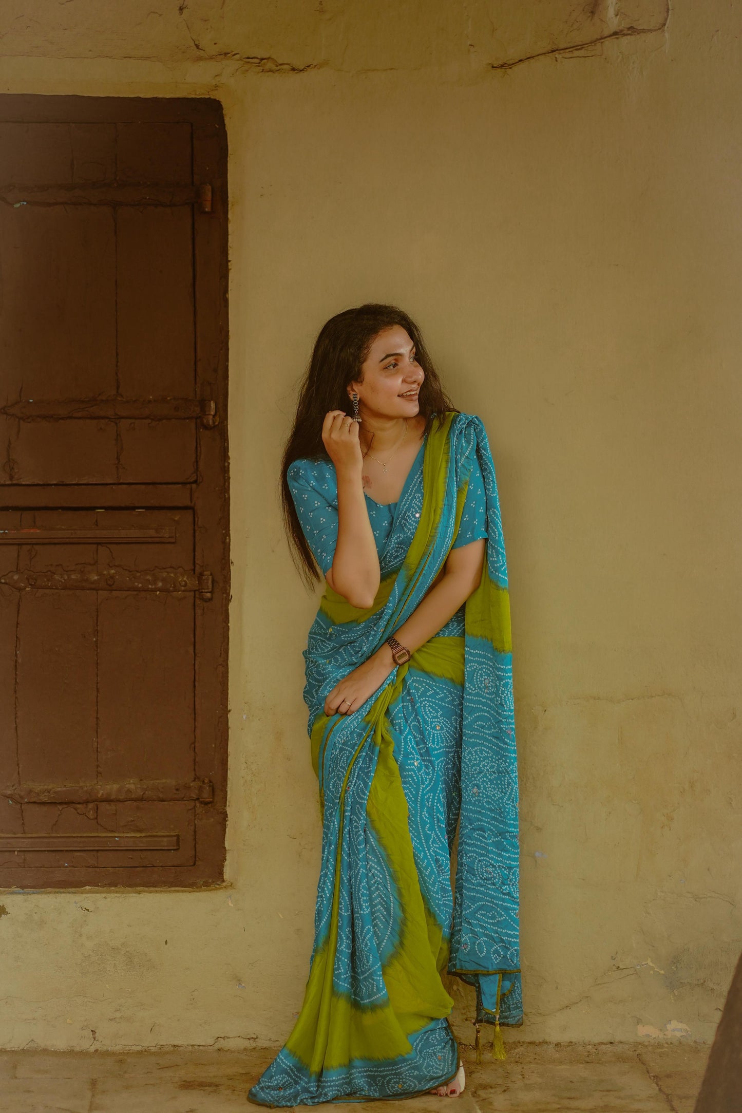 Bandhani Print Saree for Women & Girls
