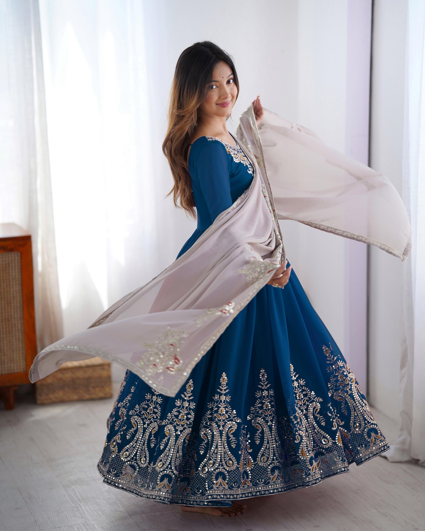 Beautiful Embroidered Anarkali Gowns in Vibrant Shades