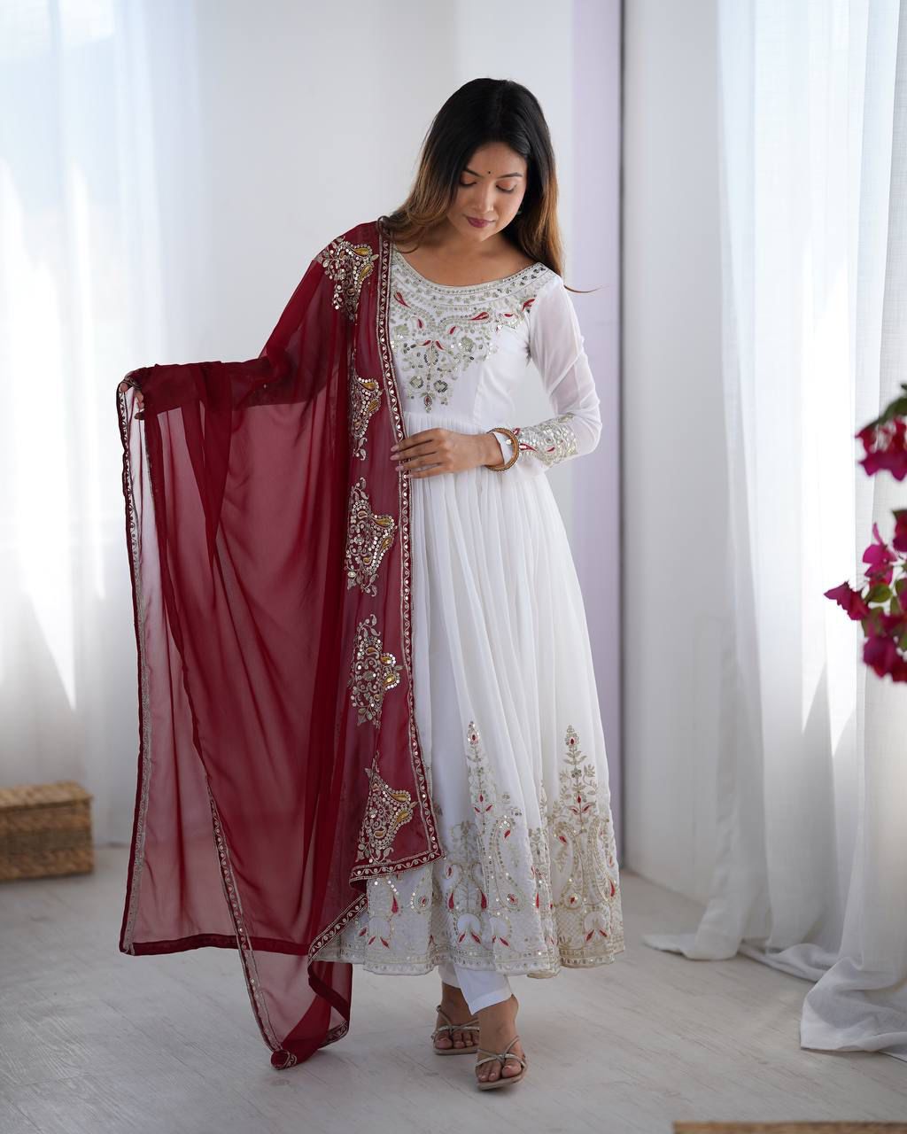 Beautiful Embroidered Anarkali Gowns in Vibrant Shades