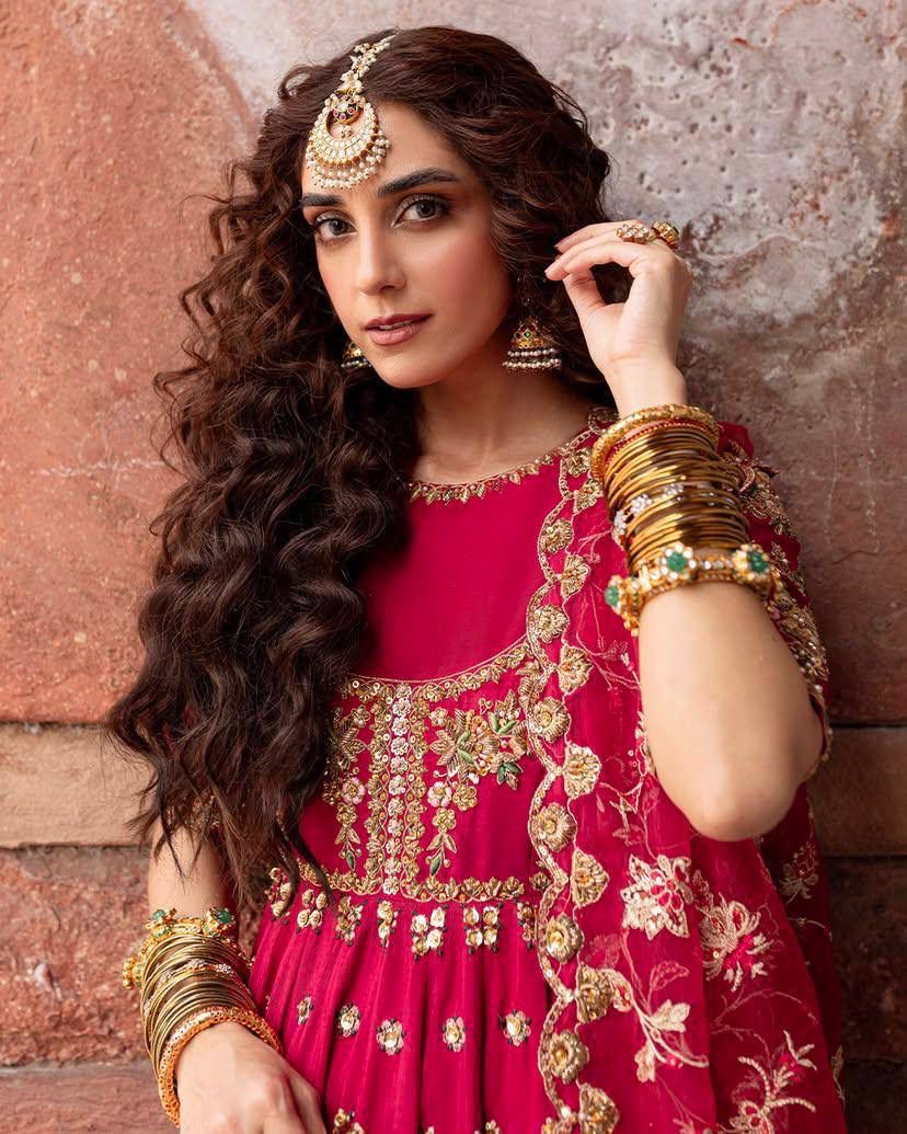 Bridal Anarkali Set with Heavy Embroidery and Dupatta