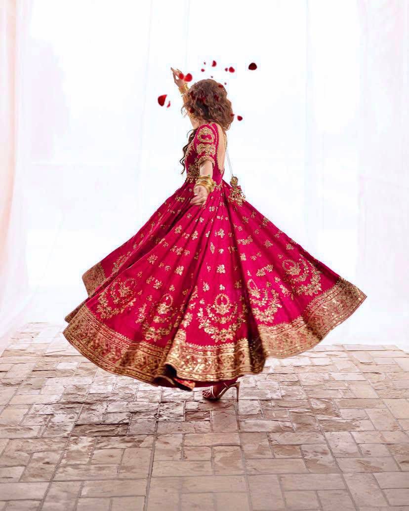 Bridal Anarkali Set with Heavy Embroidery and Dupatta