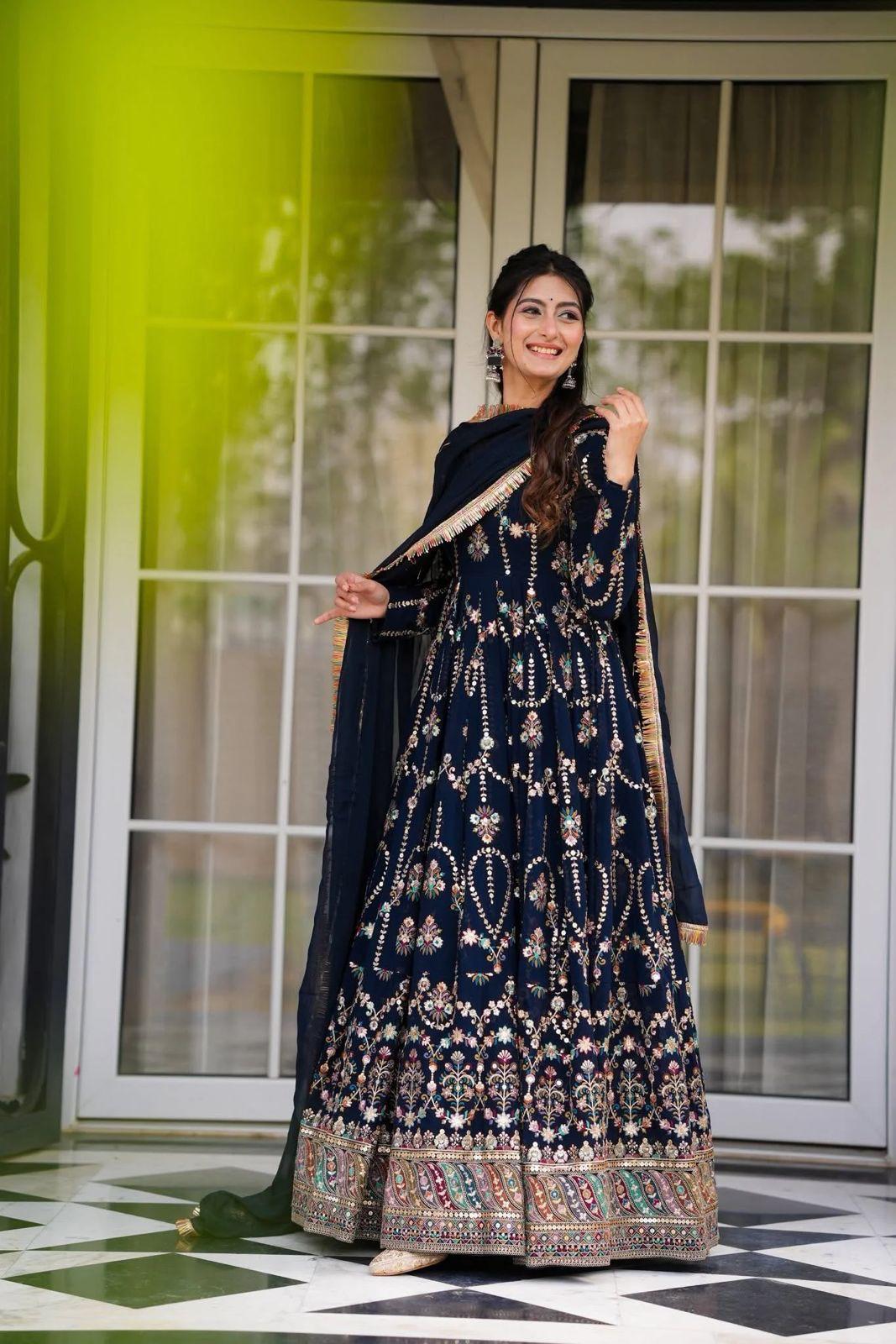 Bridal Gown with Dupatta Set for Wedding Function