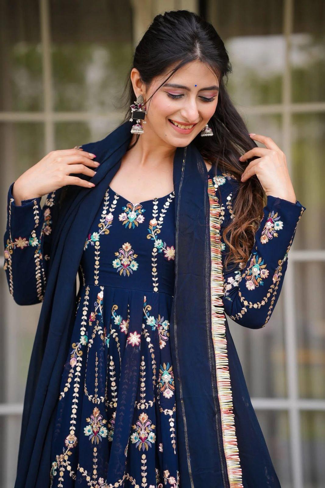 Bridal Gown with Dupatta Set for Wedding Function