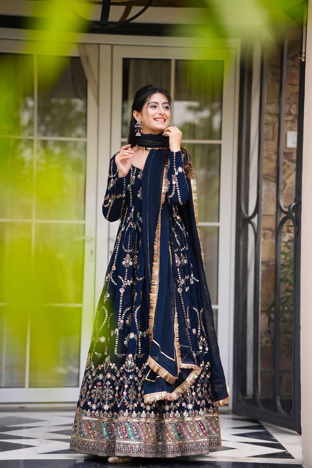 Bridal Gown with Dupatta Set for Wedding Function