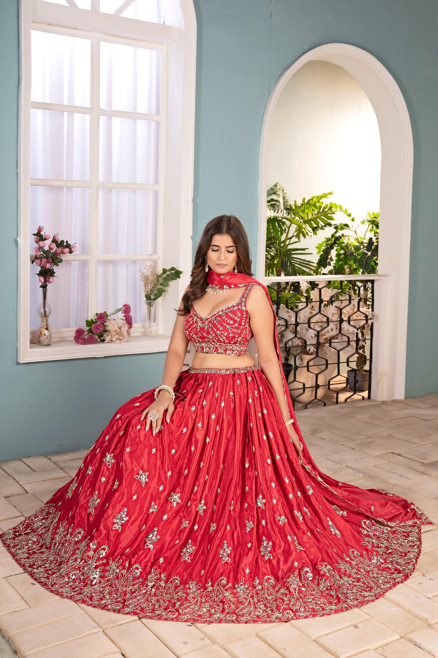 Bridal Red Lehenga Choli Diwali Wedding Collection