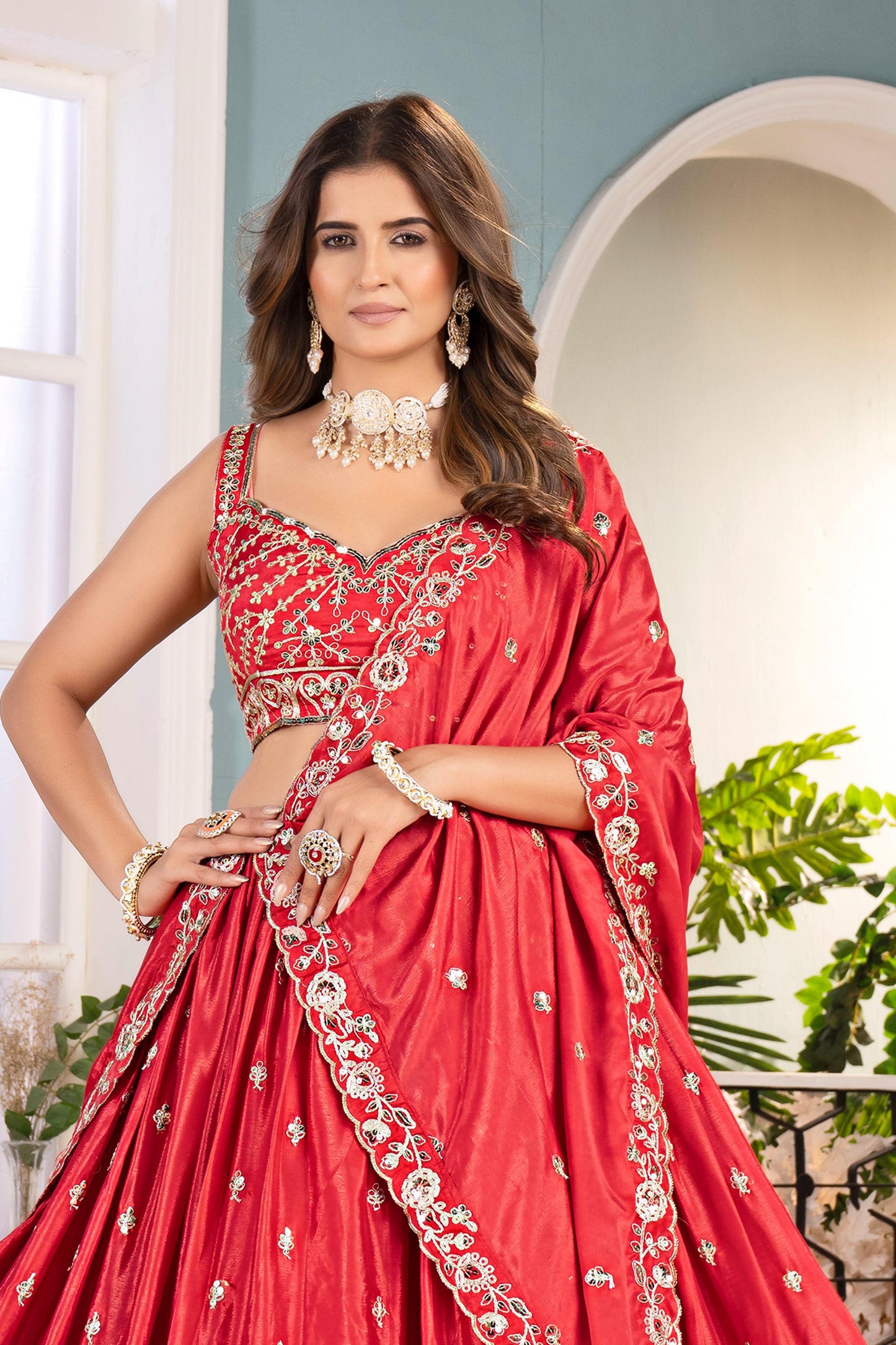 Bridal Red Lehenga Choli Diwali Wedding Collection