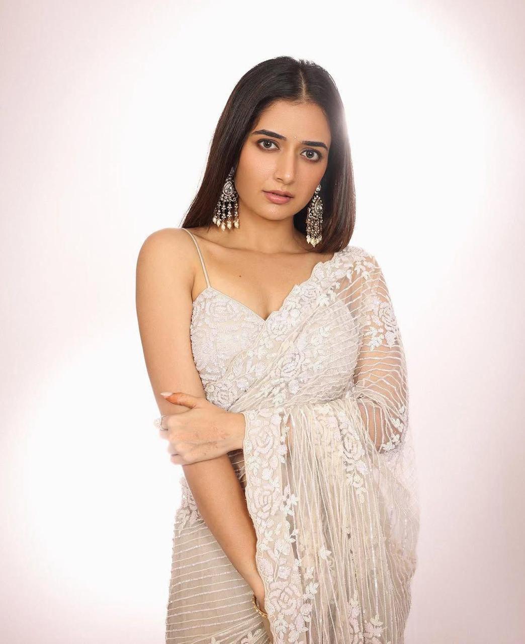 Butterfly Soft Net Saree with Sequin Embroidered Blouse