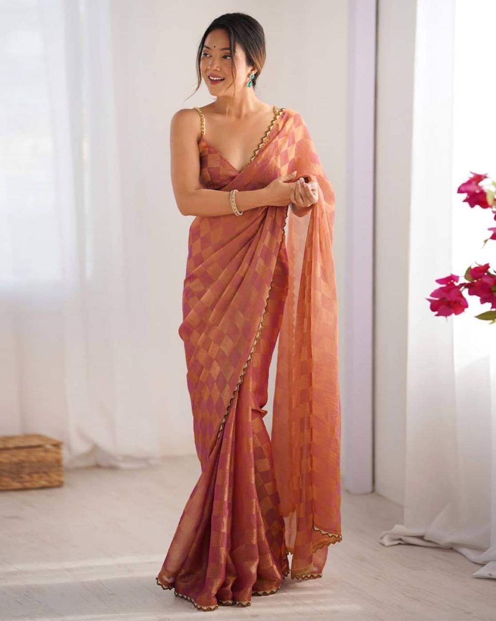 Chiffon Saree for Events, Anniversary Gift or Gifting