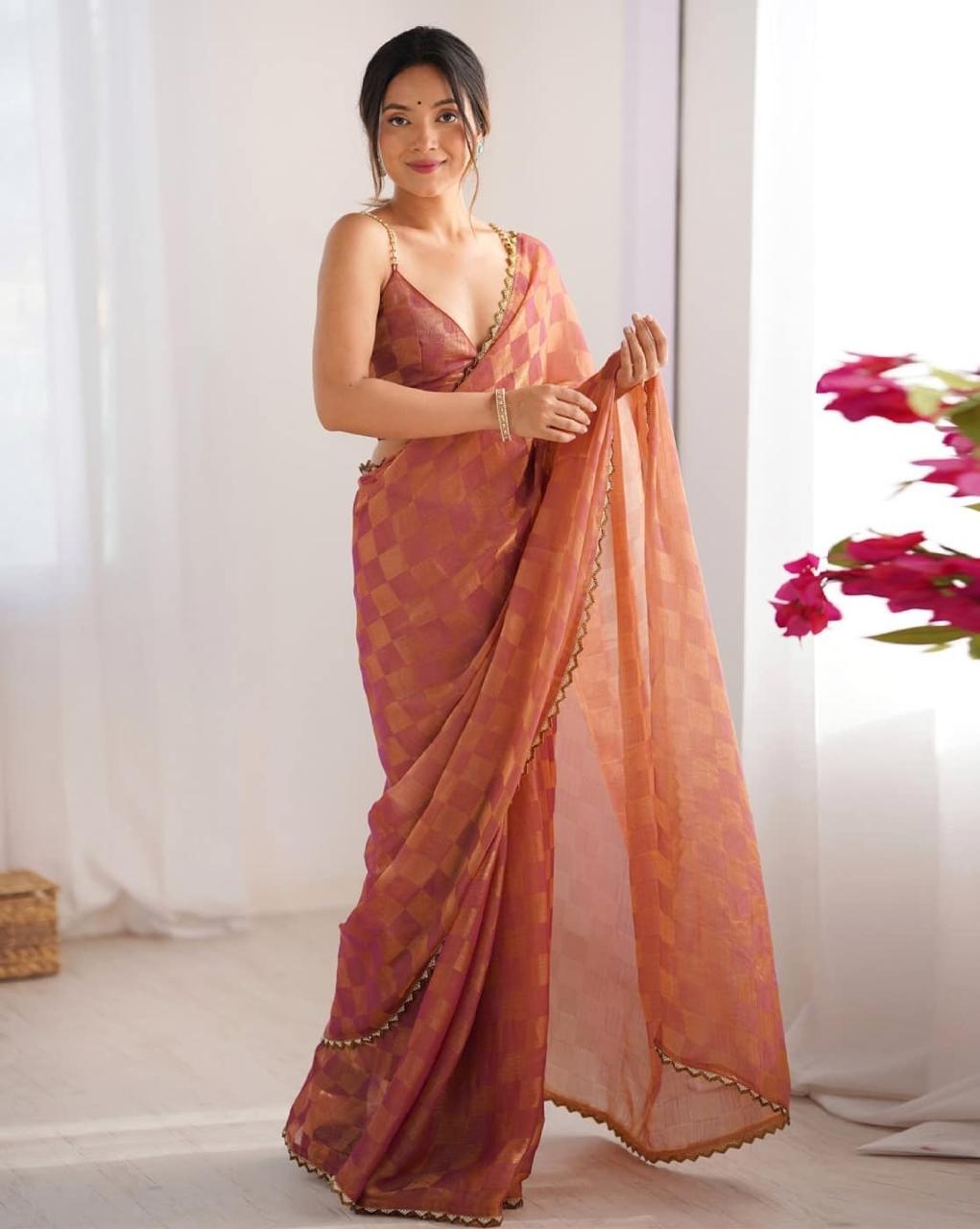 Chiffon Saree for Events, Anniversary Gift or Gifting