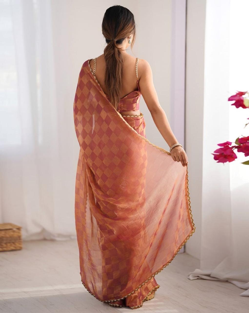 Chiffon Saree for Events, Anniversary Gift or Gifting