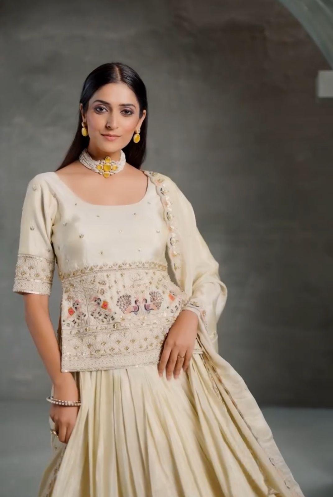 Classic Off White Lehenga for Wedding & Parties