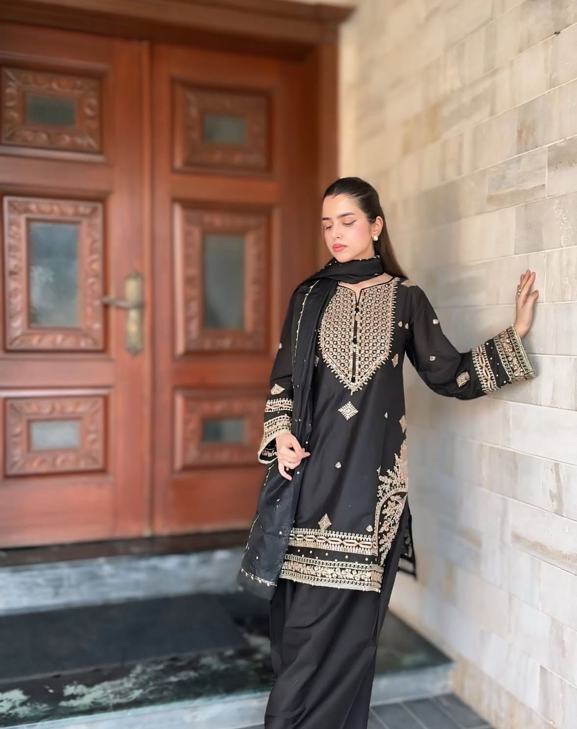 Classy Black Ethnic Suit Set for Special Occasions