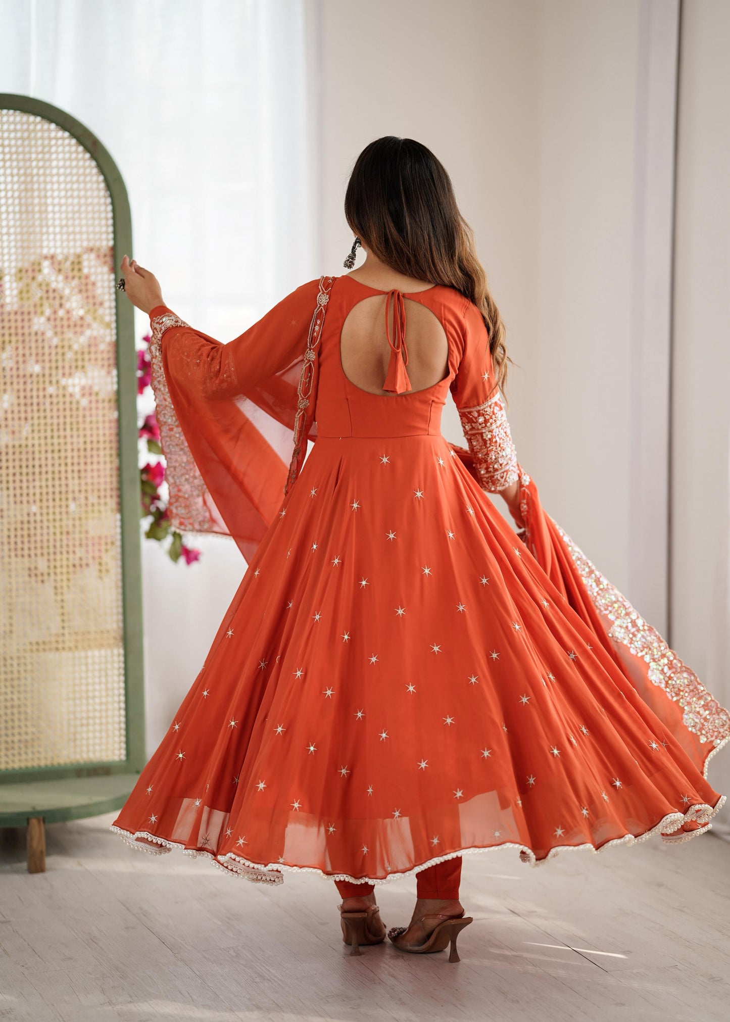 Designer Anarkali Three Piece Set for Wedding Wear