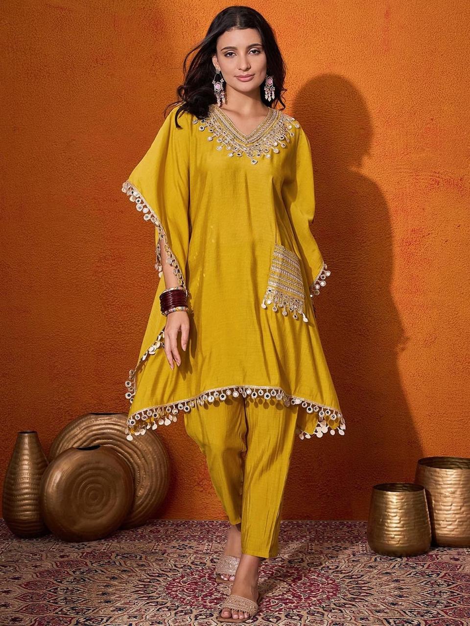 Designer Chinon Silk Co-Ord Set for Women
