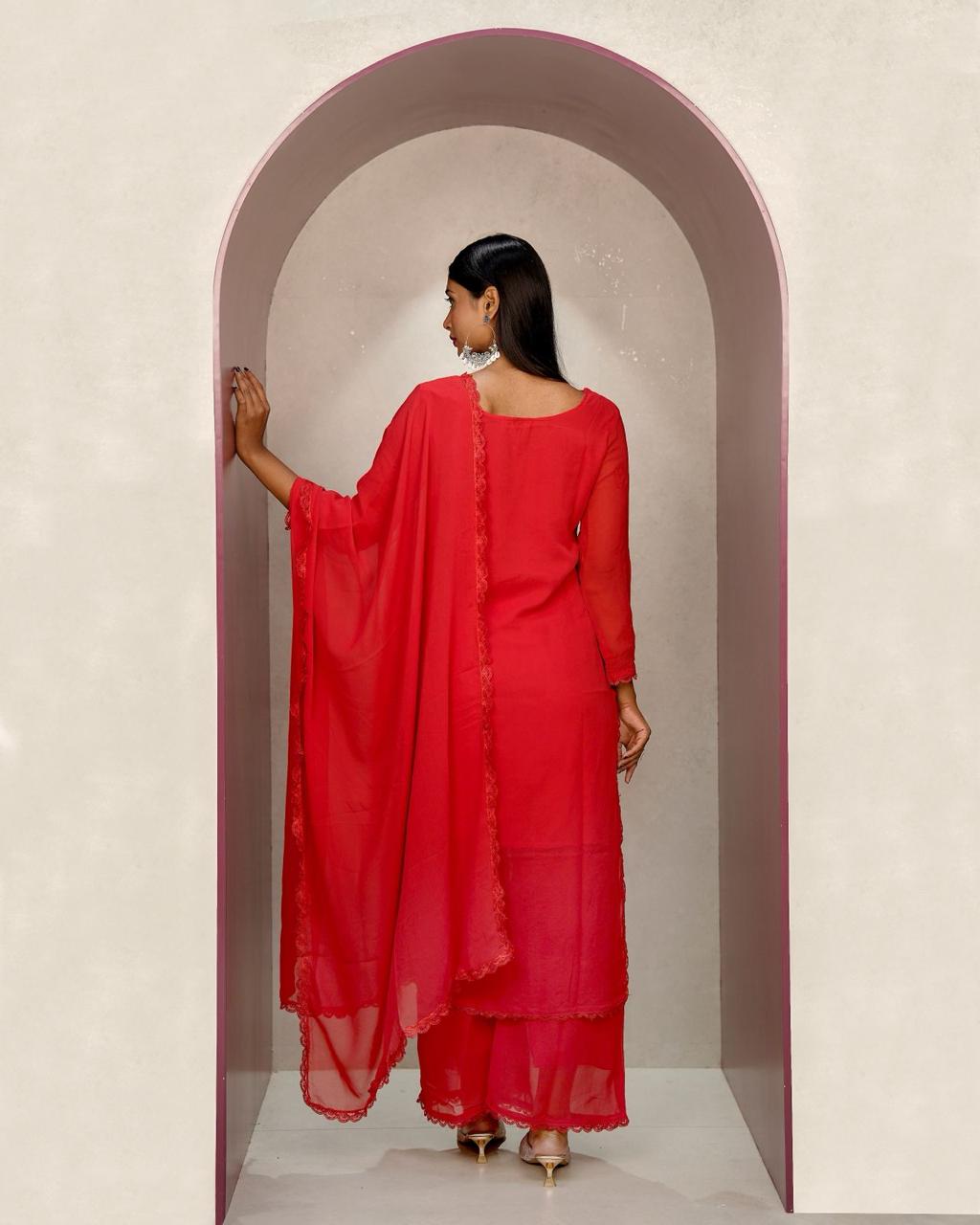 Designer Kurta Palazzo Suit Set for Women