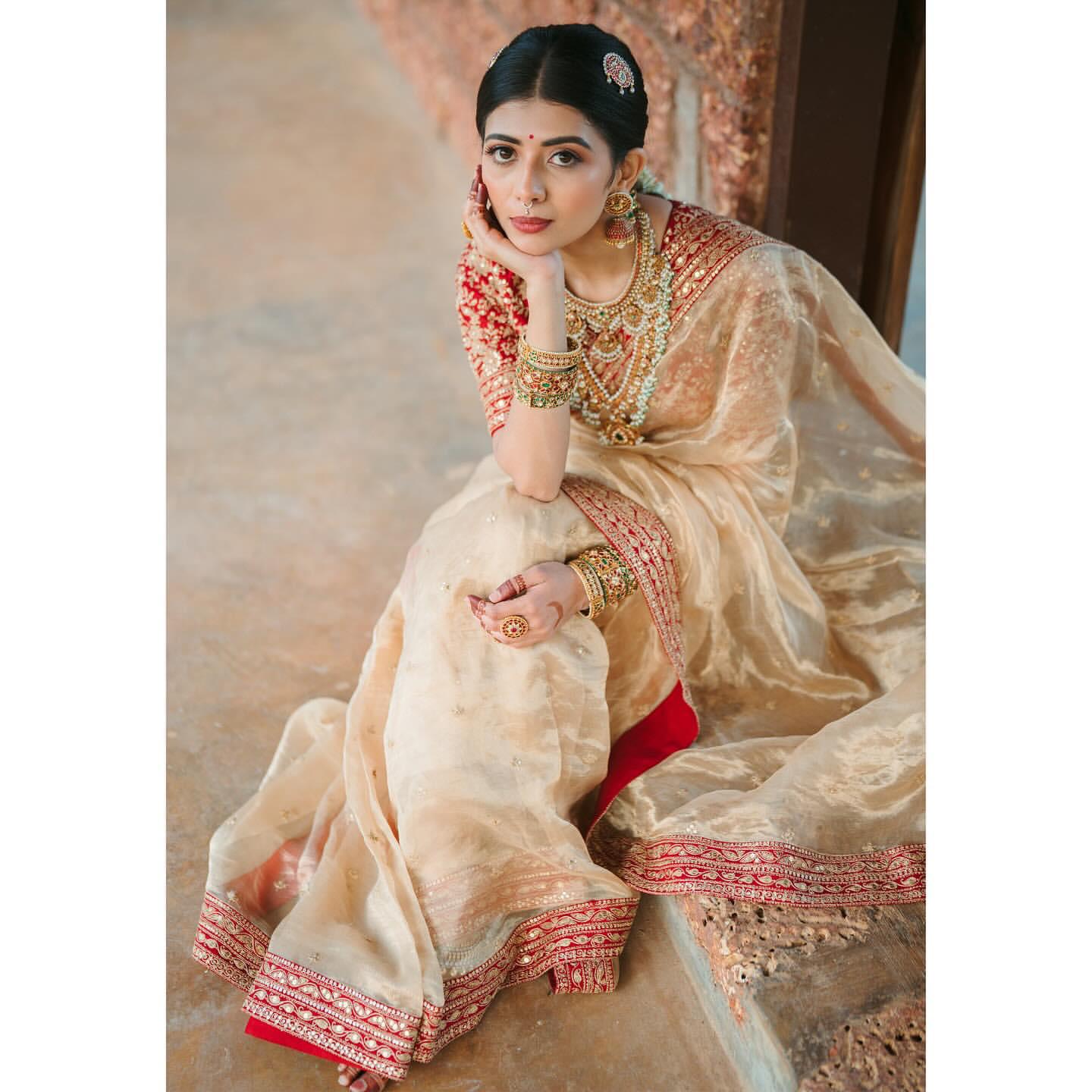 Designer Organza Saree with Sequin and Dori Embroidery