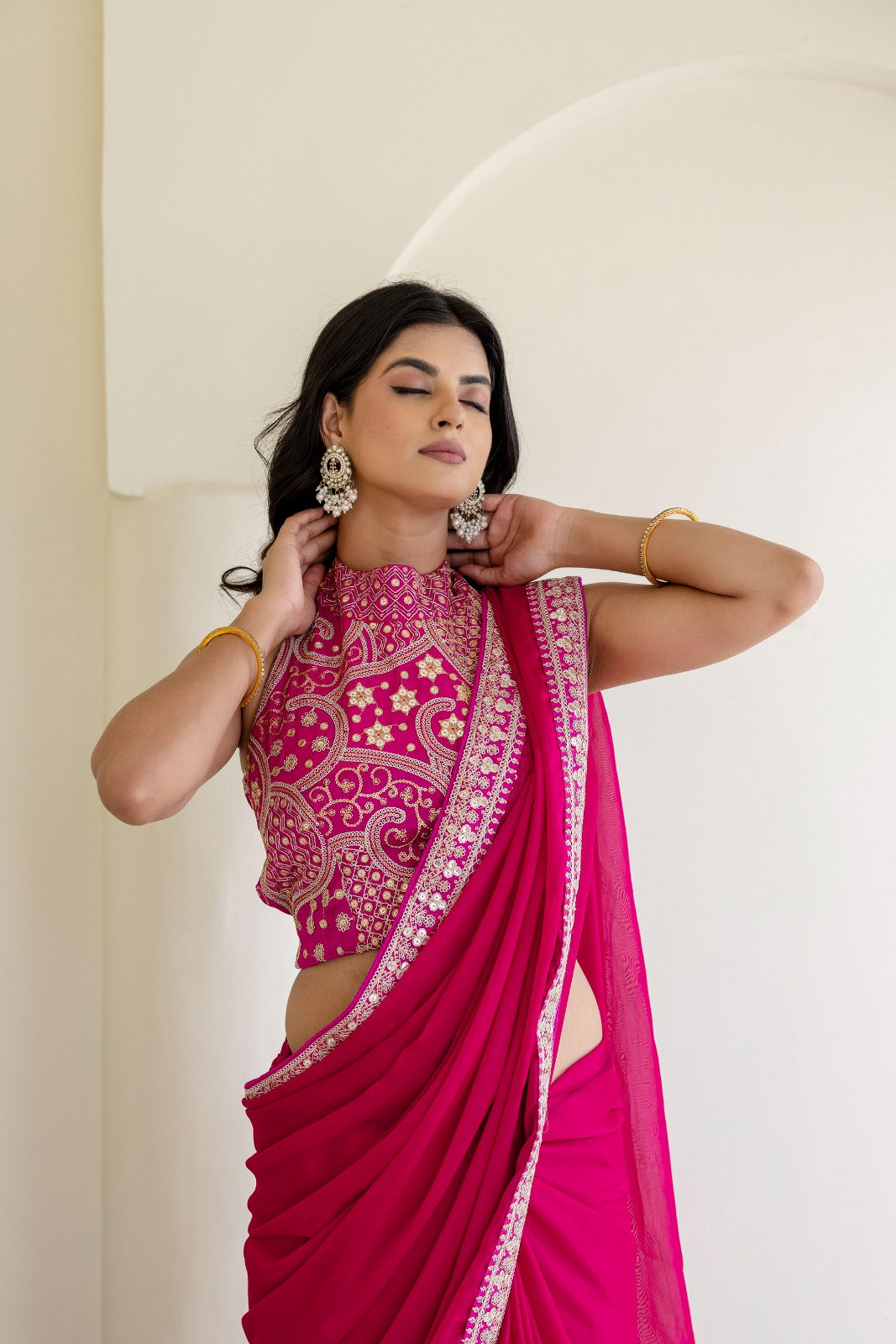 Designer Rangoli Silk Saree with Cording Embroidery & Sequins