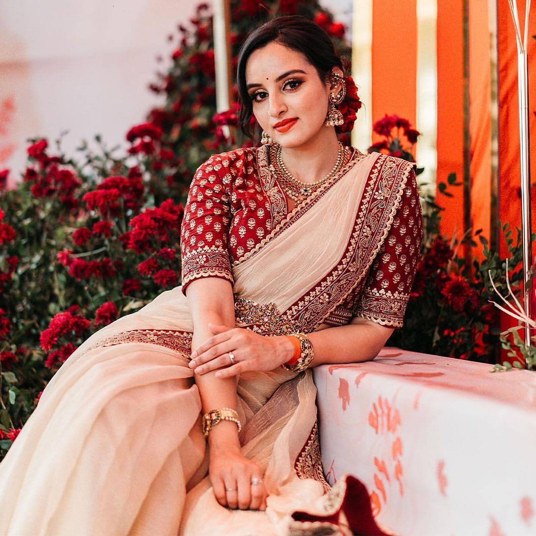 Designer Twil Saree with Embroidered Blouse for Occasions