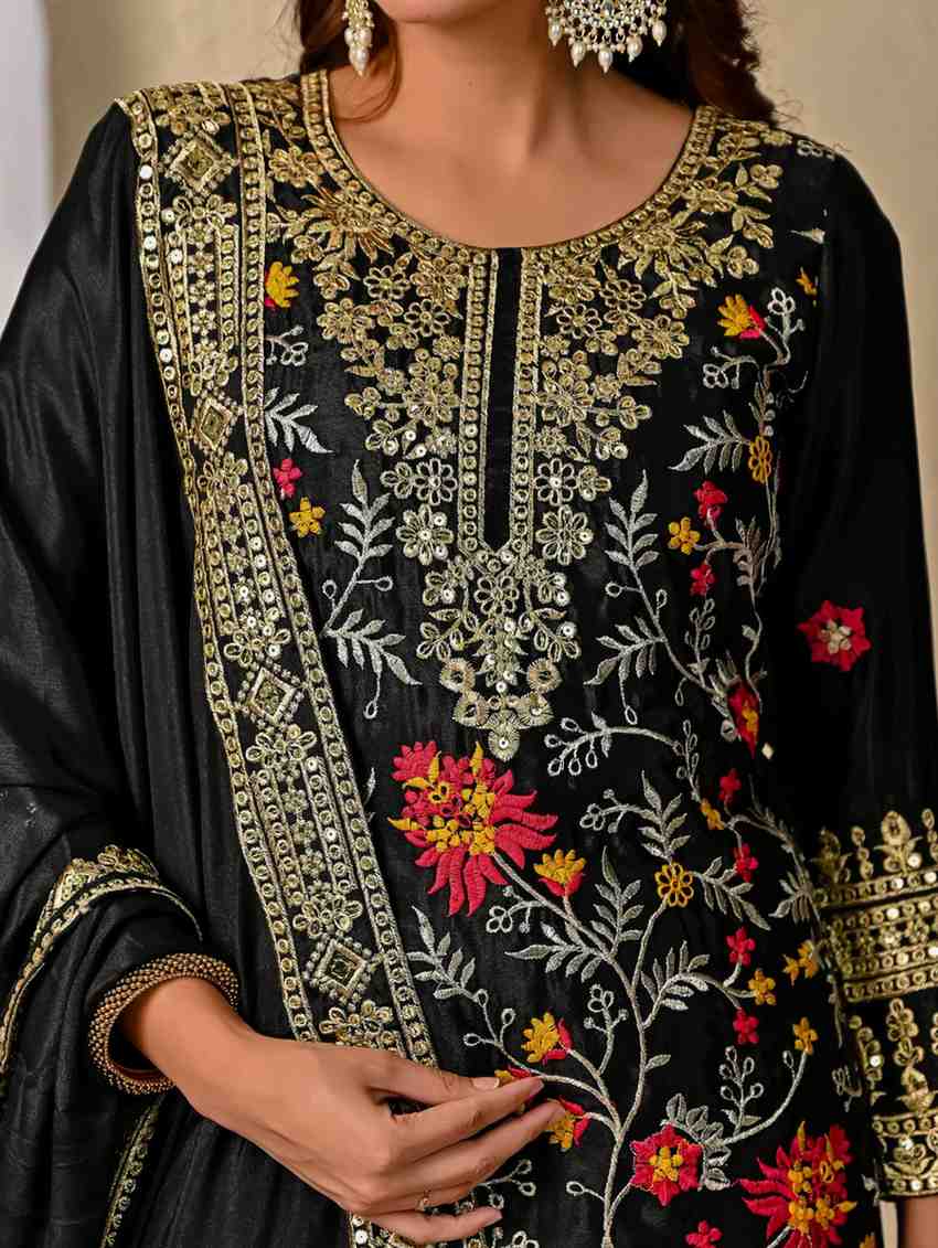 Designer Embroidered Sharara Set with Dupatta for Women