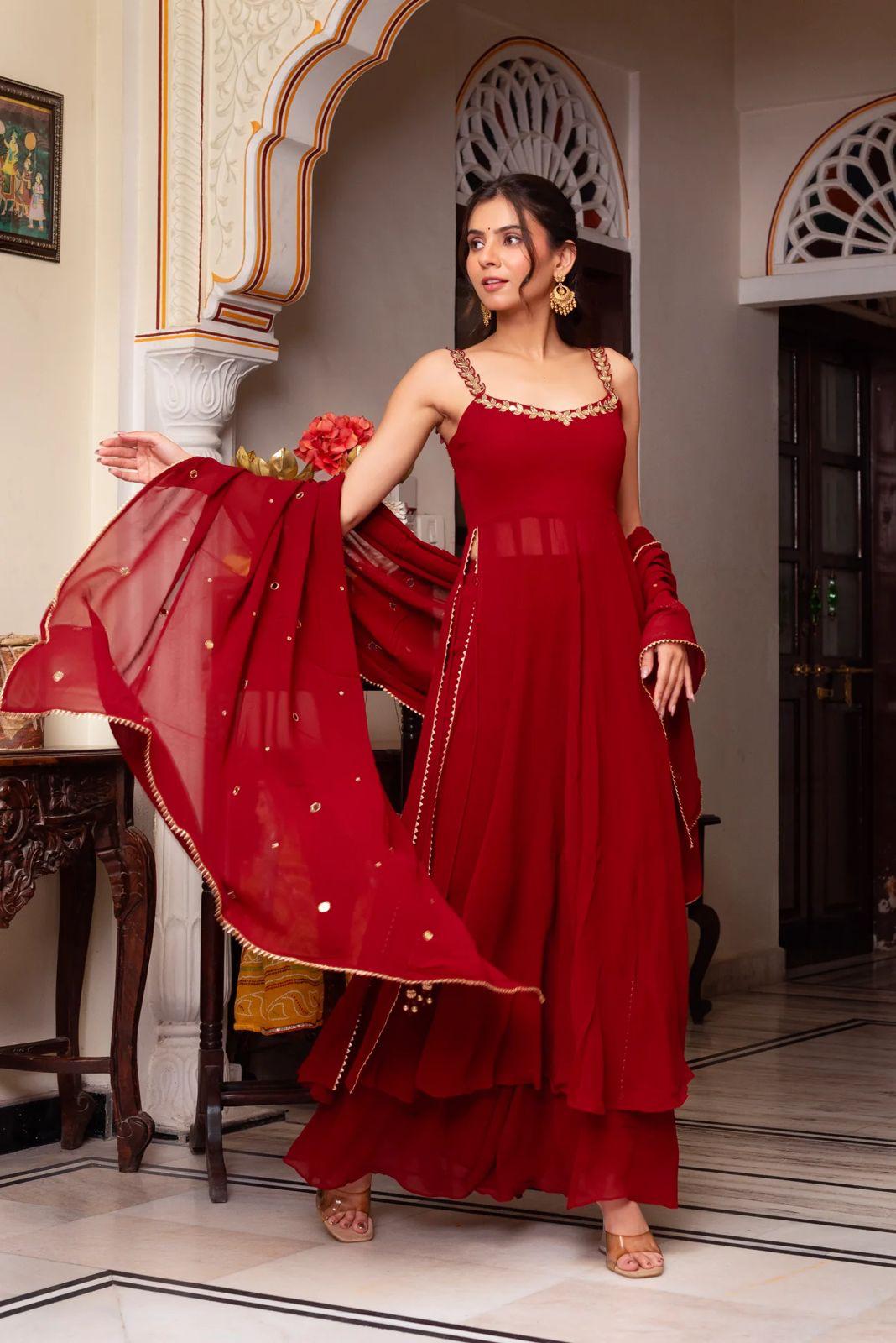 Elegant Anarkali Suit with Dupatta Festive Wear