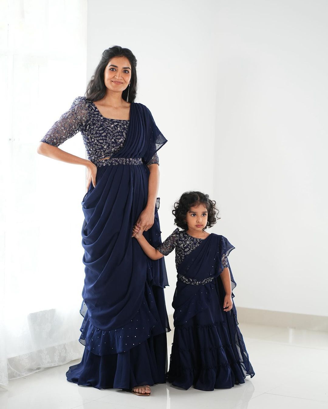 Elegant Designer Lehenga Saree with Stitched Blouse Set