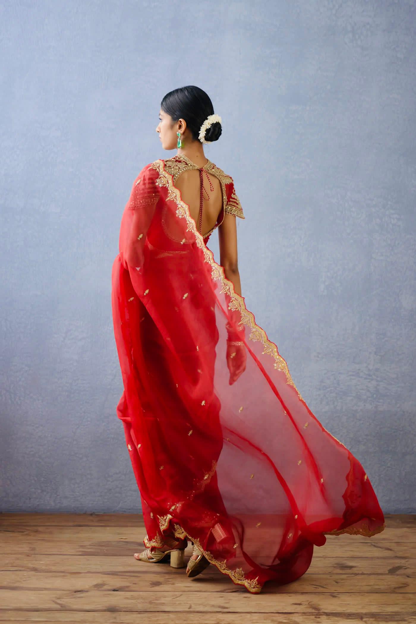 Elegant Designer Saree in Organza Silk with Sequin Work