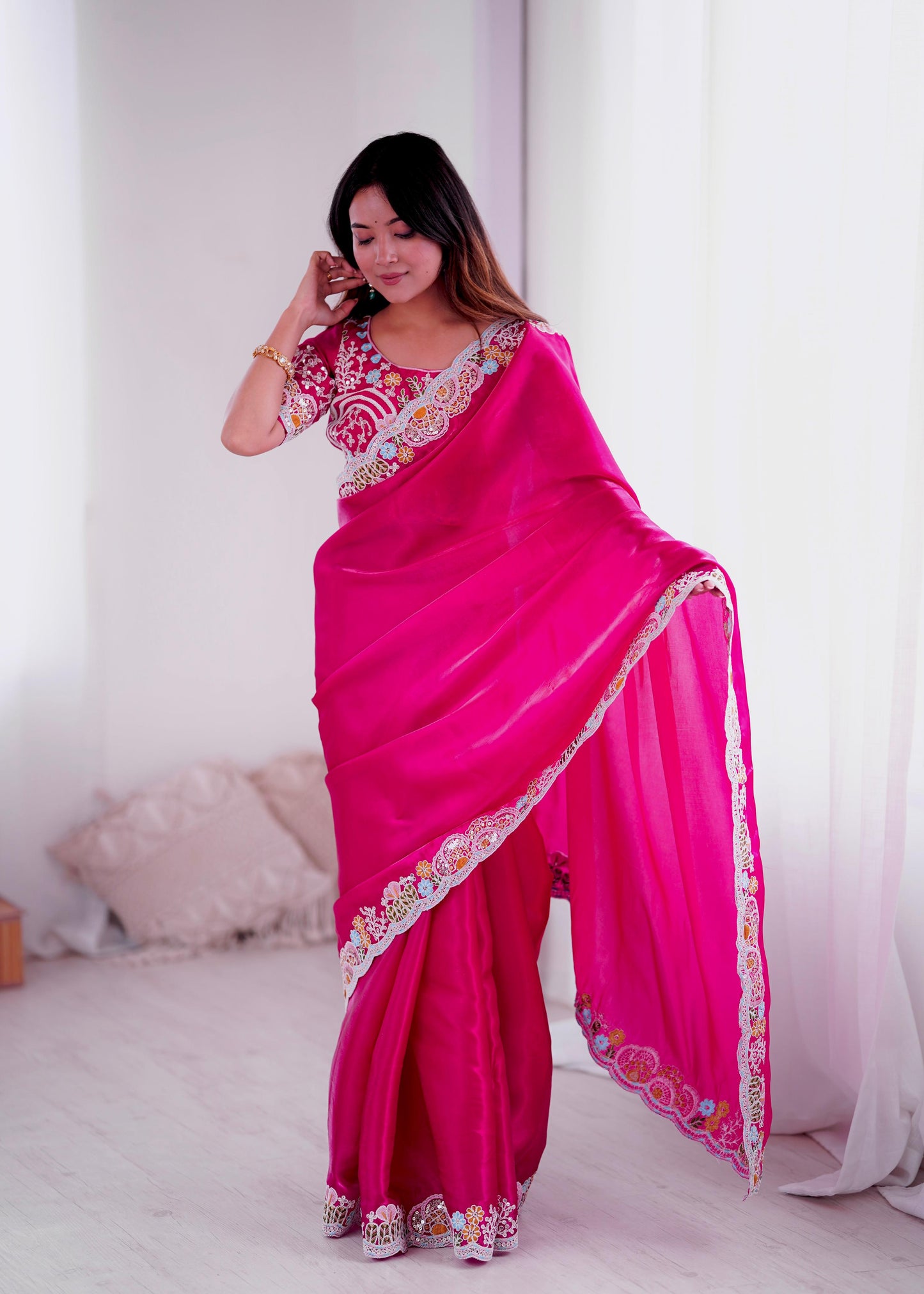 Elegant Designer Saree with Embroidery for All Occasions