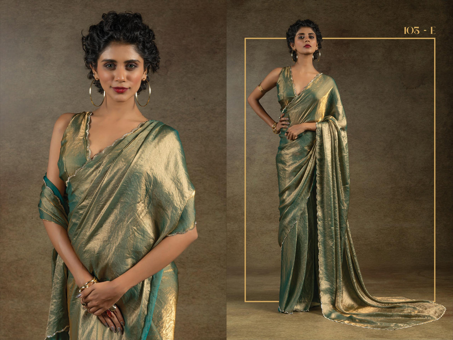 Elegant Embroidered Saree Set for Festive and Wedding Look