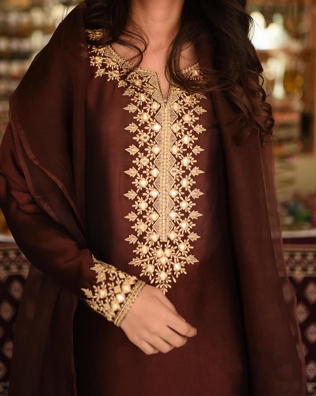 Elegant Farsi Kurti Plazzo Set with Dupatta for Events