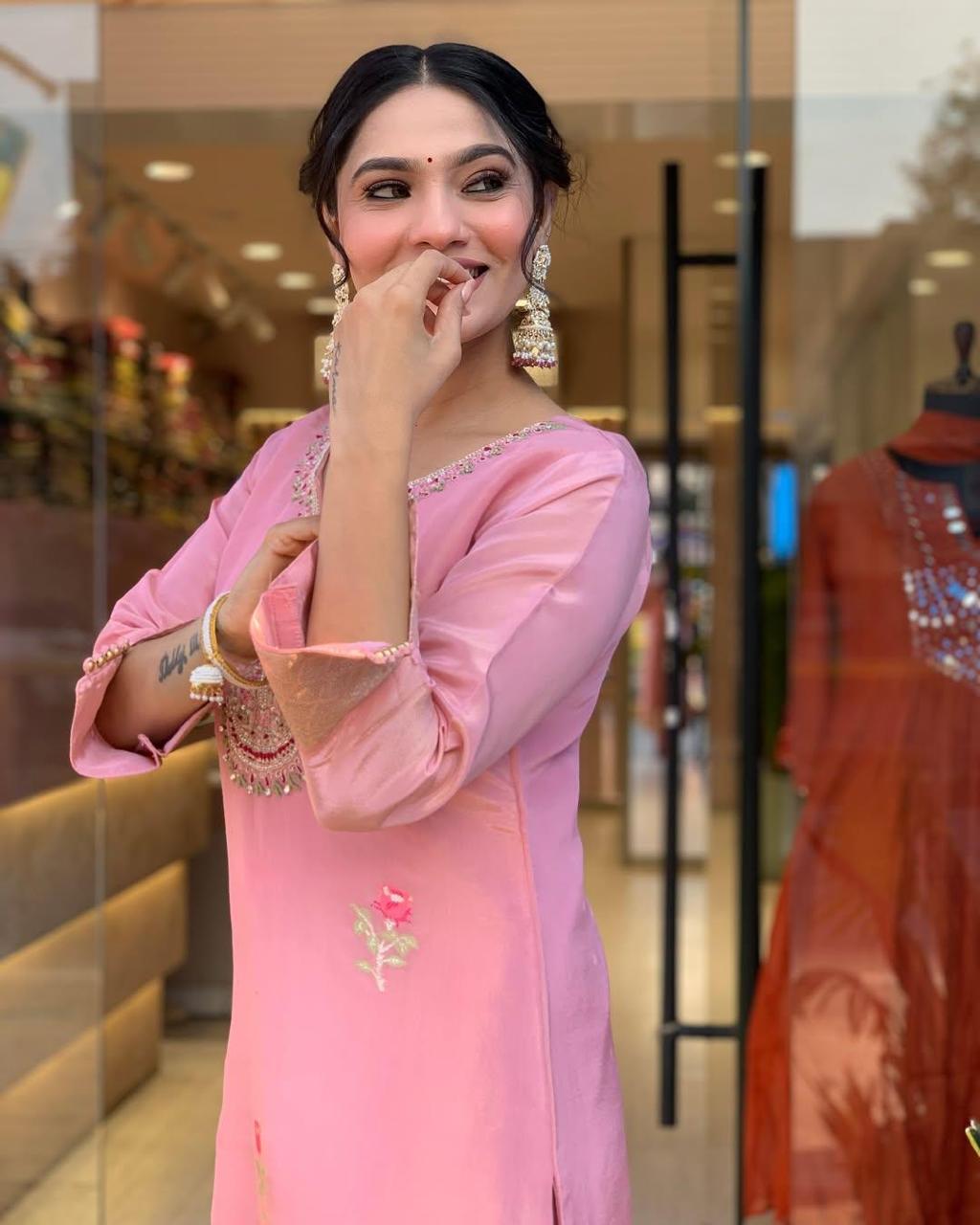 Elegant Floral Georgette Anarkali Suit with Dupatta