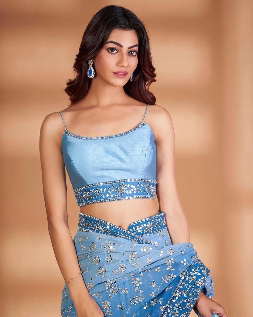 Elegant Georgette Saree with Heavy Sequin & Thread Work