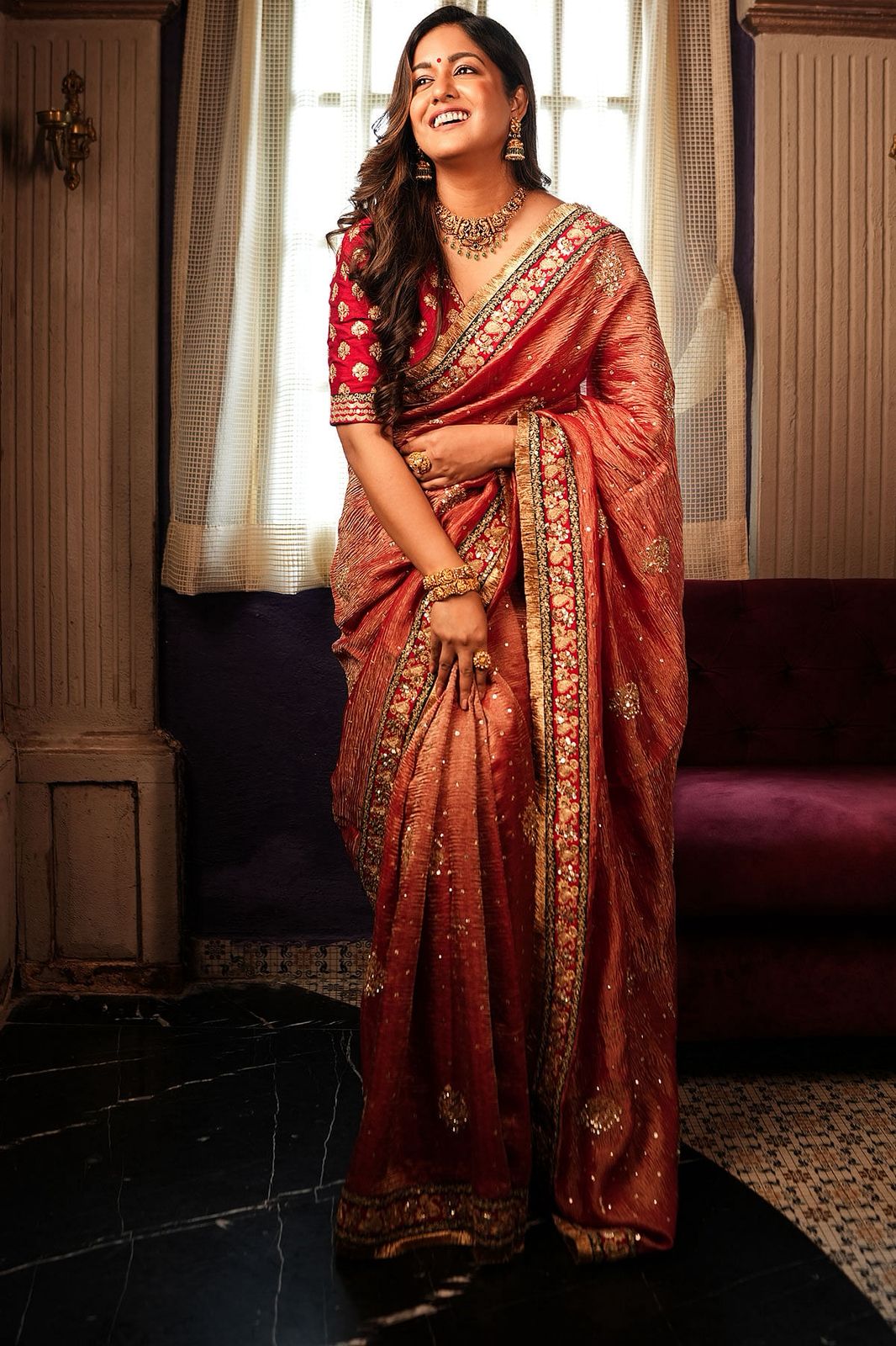 Elegant Silk Saree with Rich Zari Embroidered Border