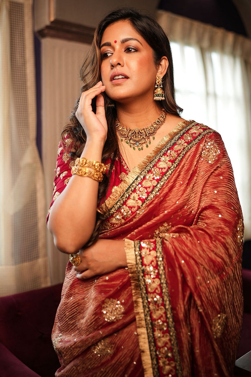 Elegant Silk Saree with Rich Zari Embroidered Border