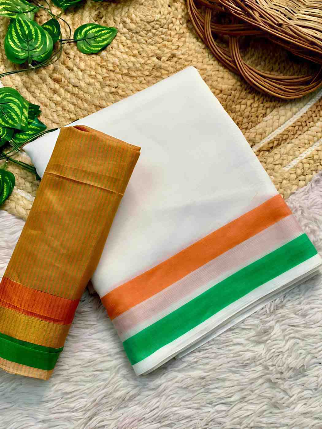Elegant Tiranga Theme Saree for Events and Celebrations