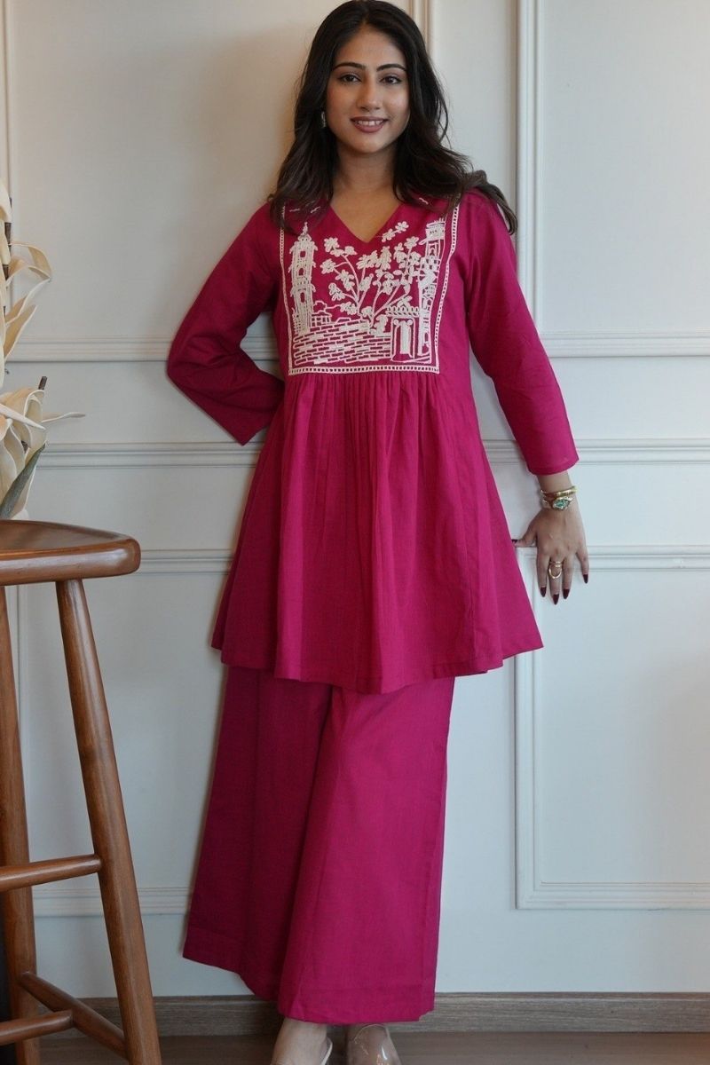 Embroidery Designer Anarkali Kurti Set for Women