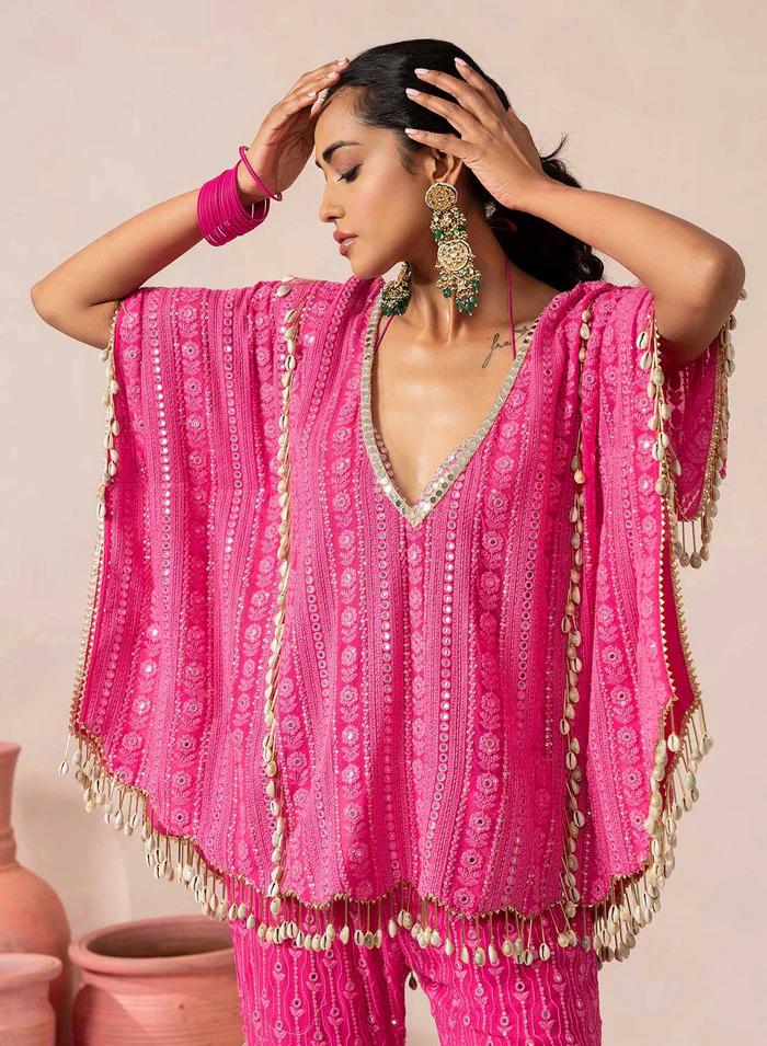Georgette Kaftan & Sharara set for Women