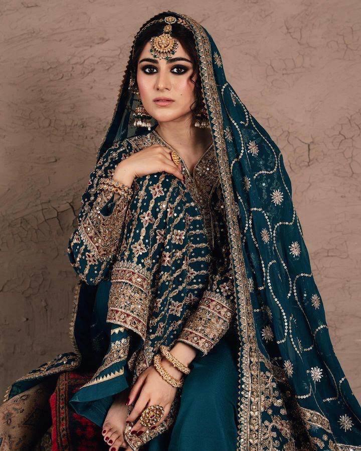 Georgette Kurta Set with Embroidery and Diamond Work