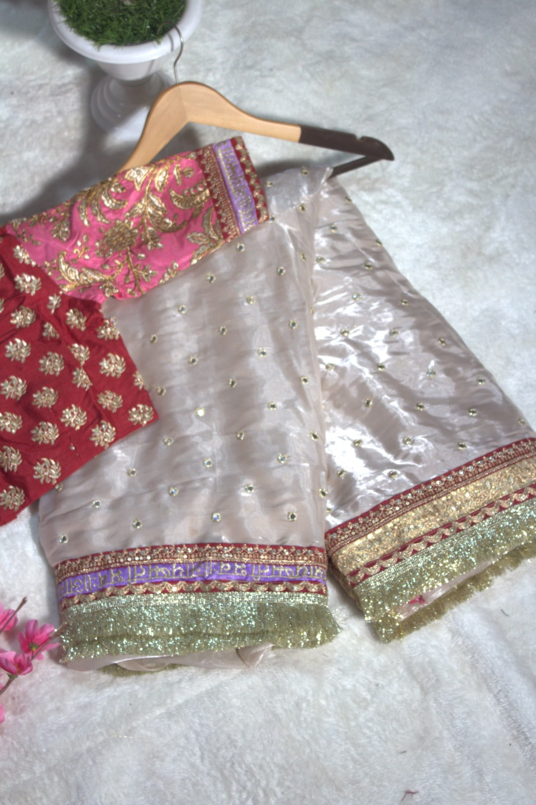 Graceful Designer Saree with Embellished Sequin Border