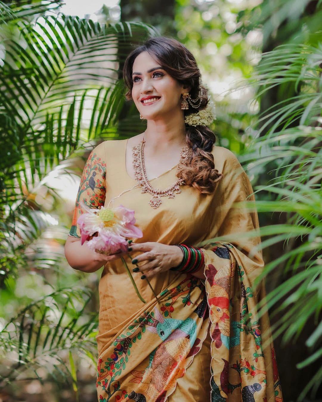 Handloom Tussar Silk Saree for Events wear
