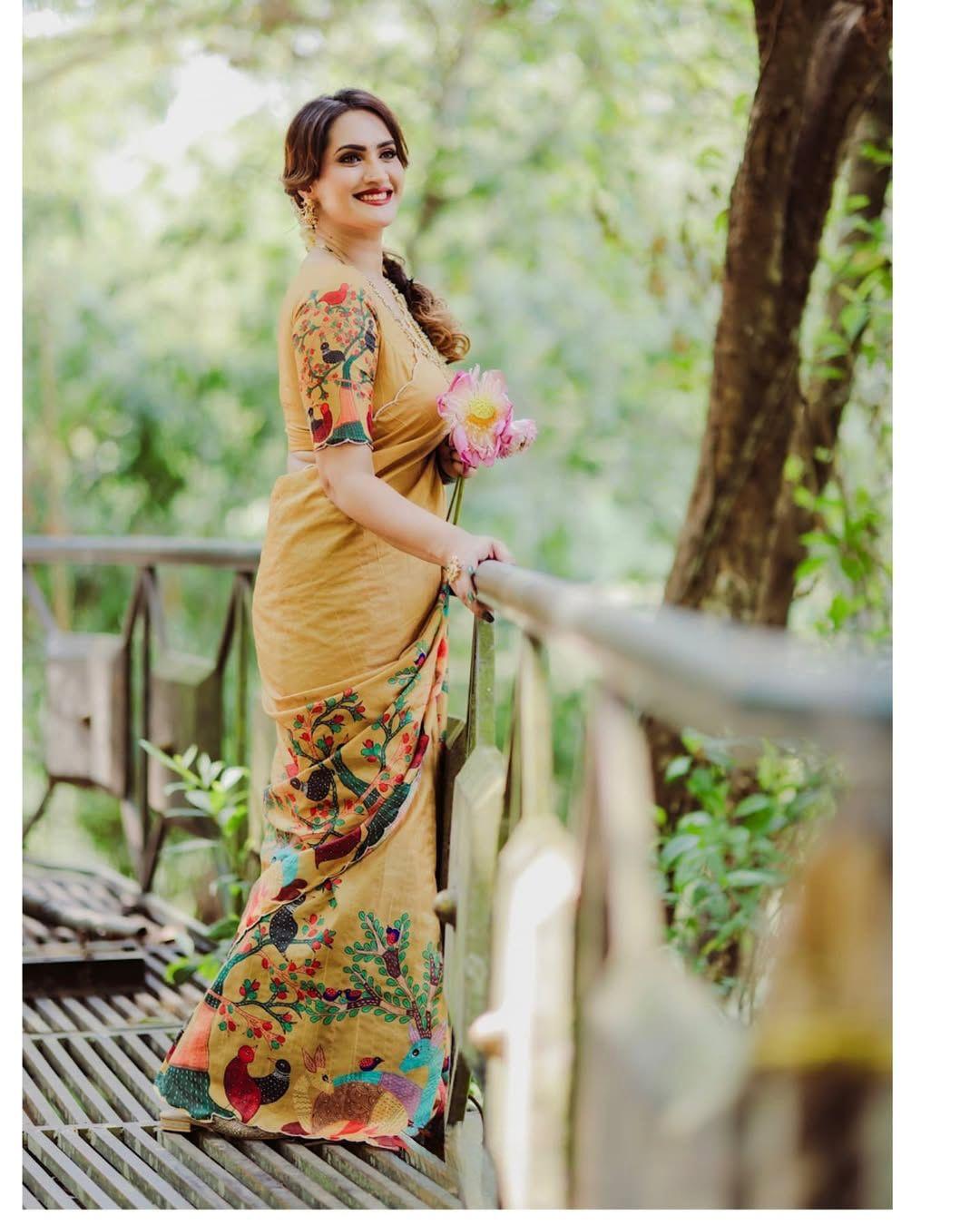 Handloom Tussar Silk Saree for Events wear
