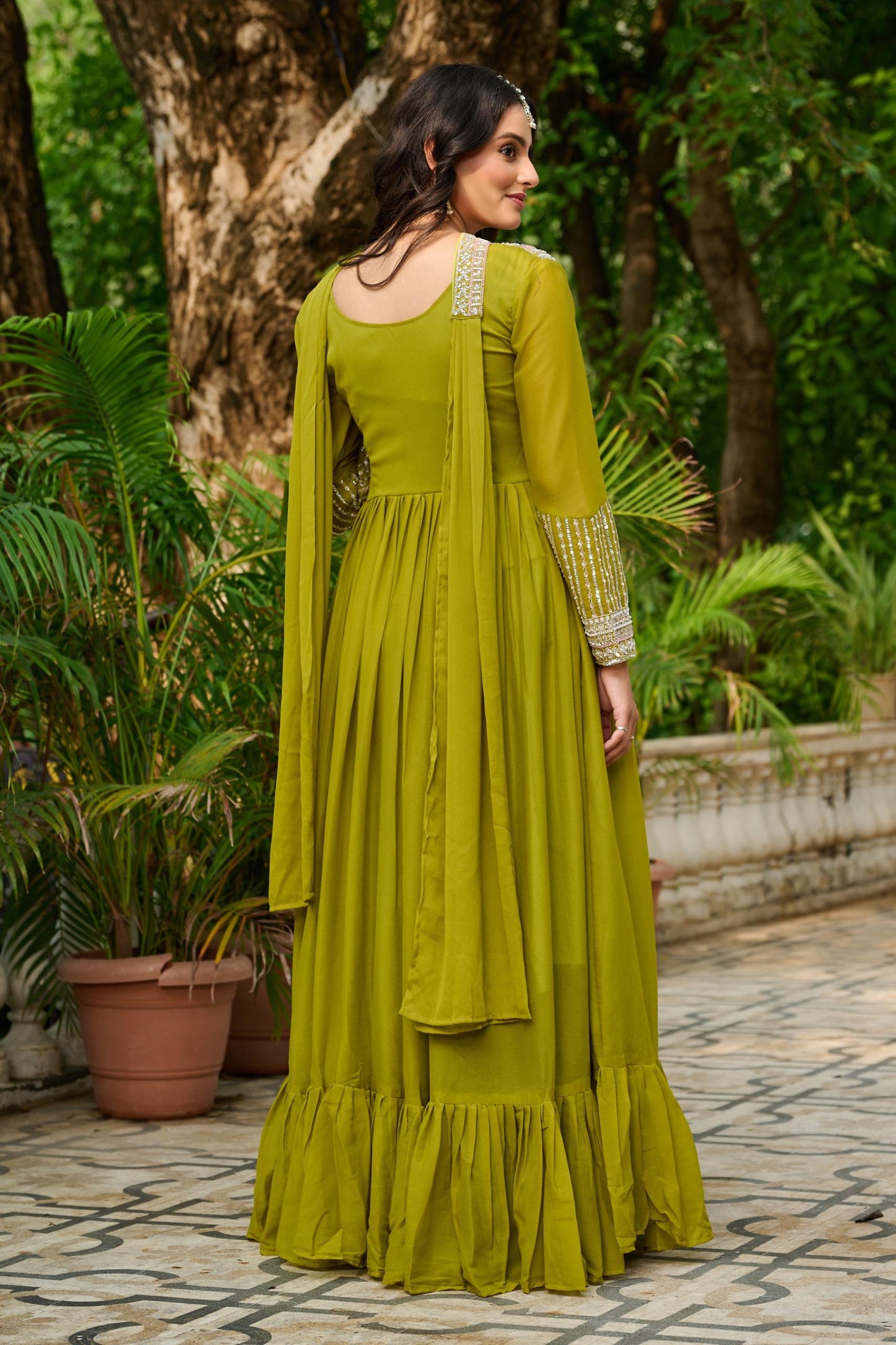 Heavy Embroidered Anarkali Gown Set | Wedding Collection