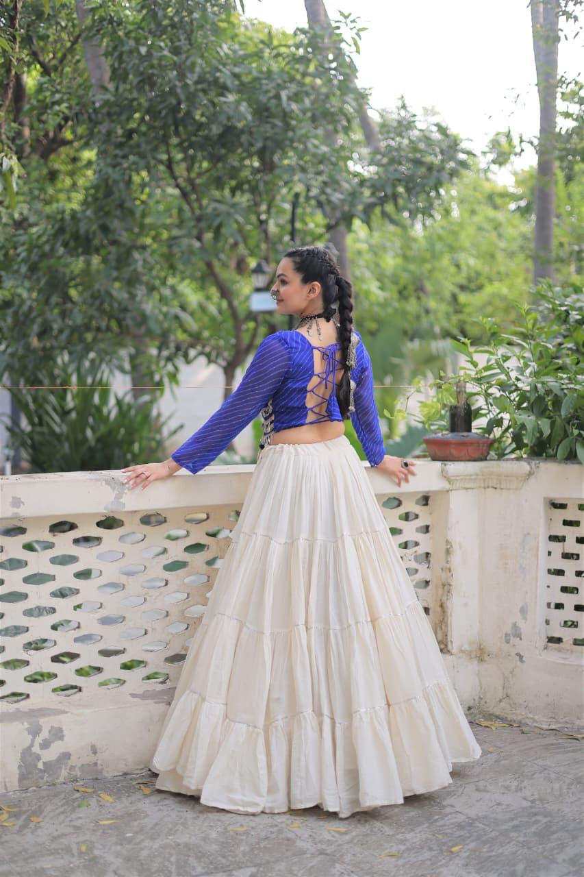 Kora Cotton Lehenga Choli Set for Women