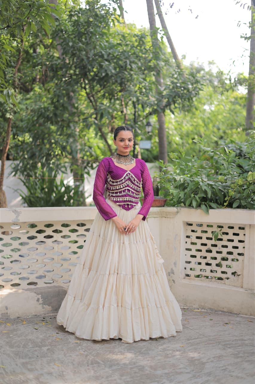 Kora Cotton Lehenga Choli Set for Women