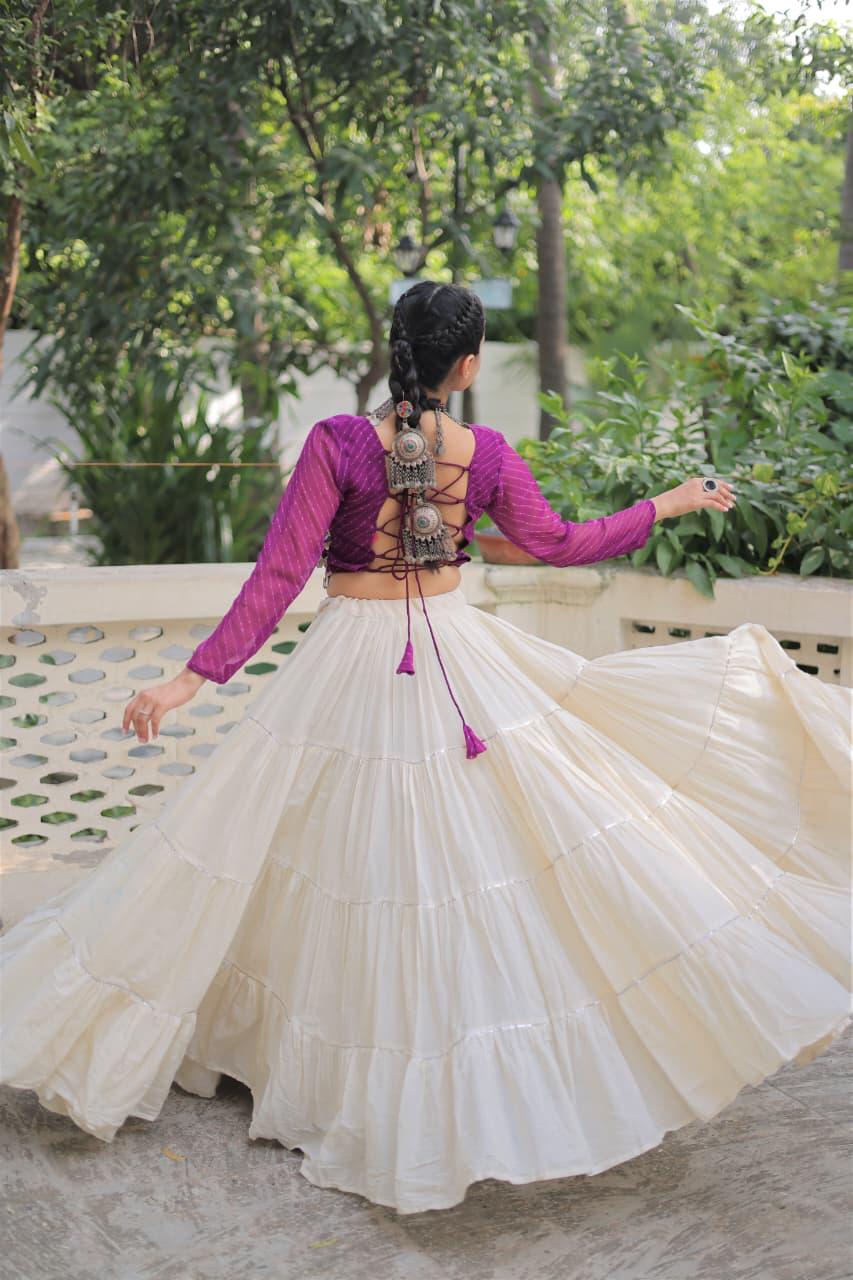 Kora Cotton Lehenga Choli Set for Women