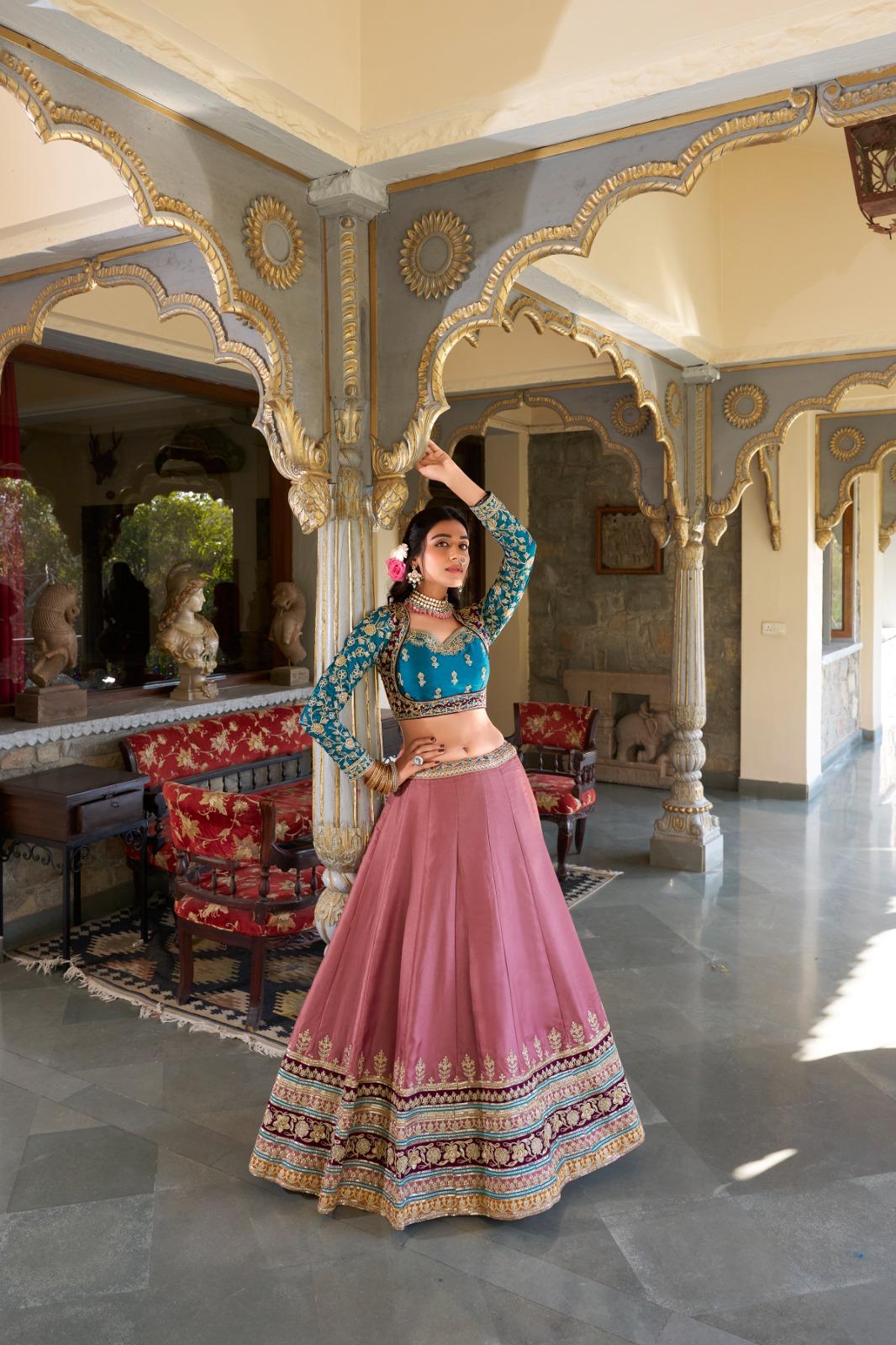 Moonga Silk Designer Lehenga Set for Wedding