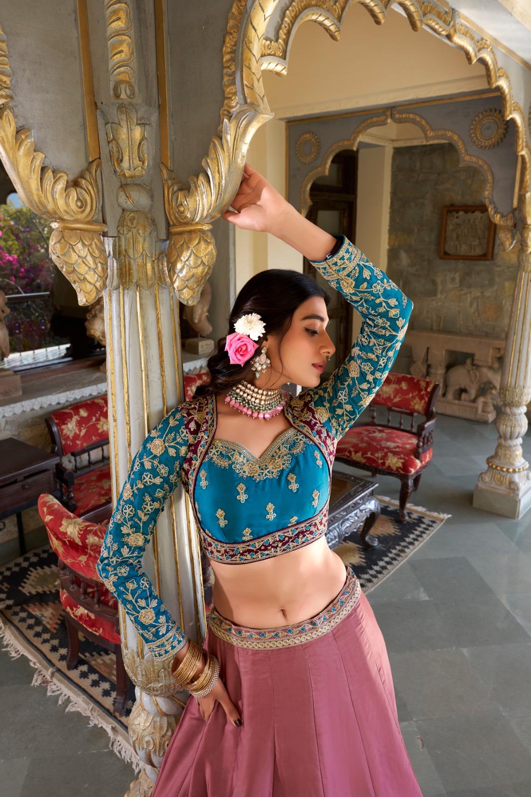 Moonga Silk Designer Lehenga Set for Wedding