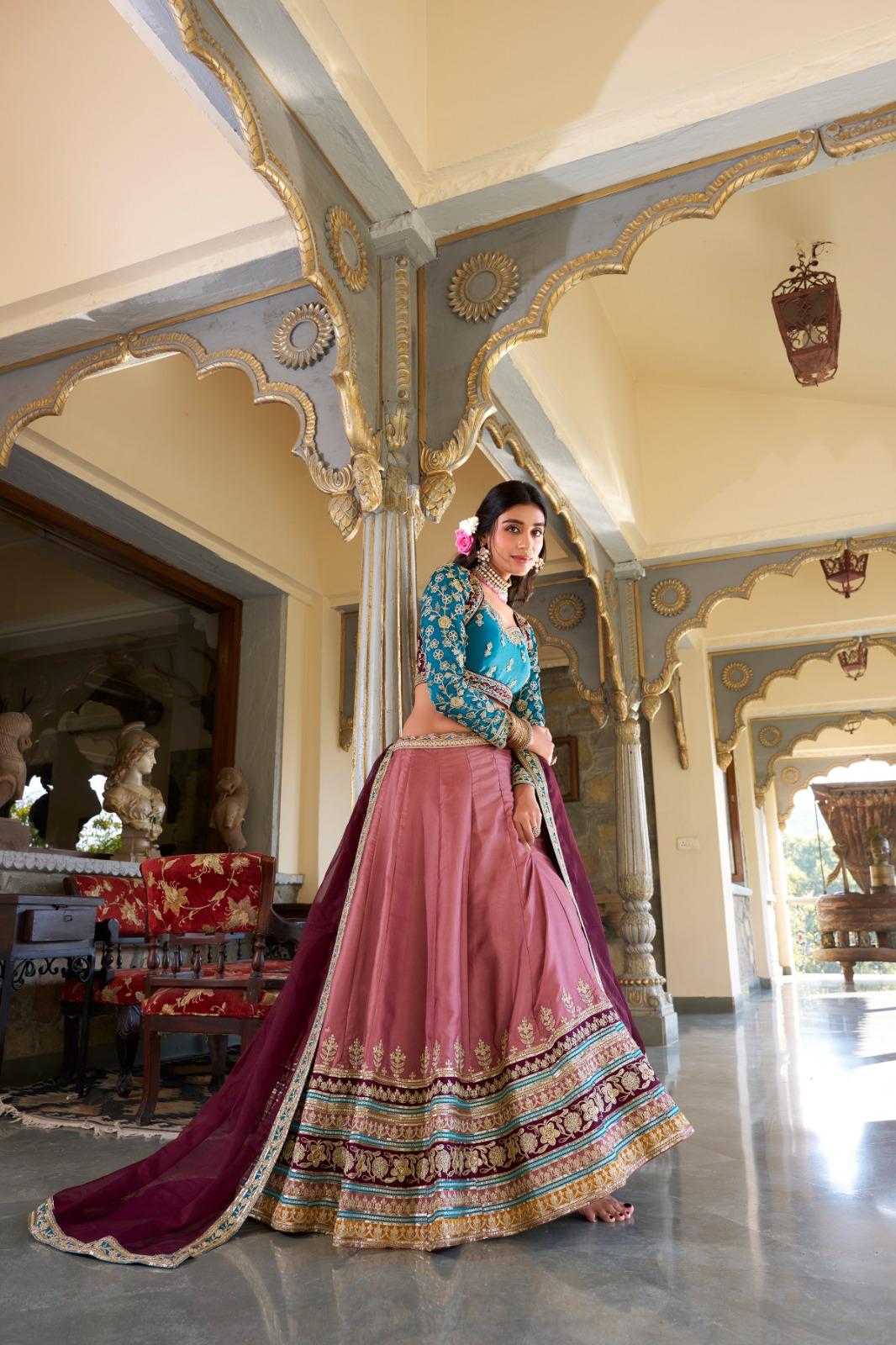 Moonga Silk Designer Lehenga Set for Wedding