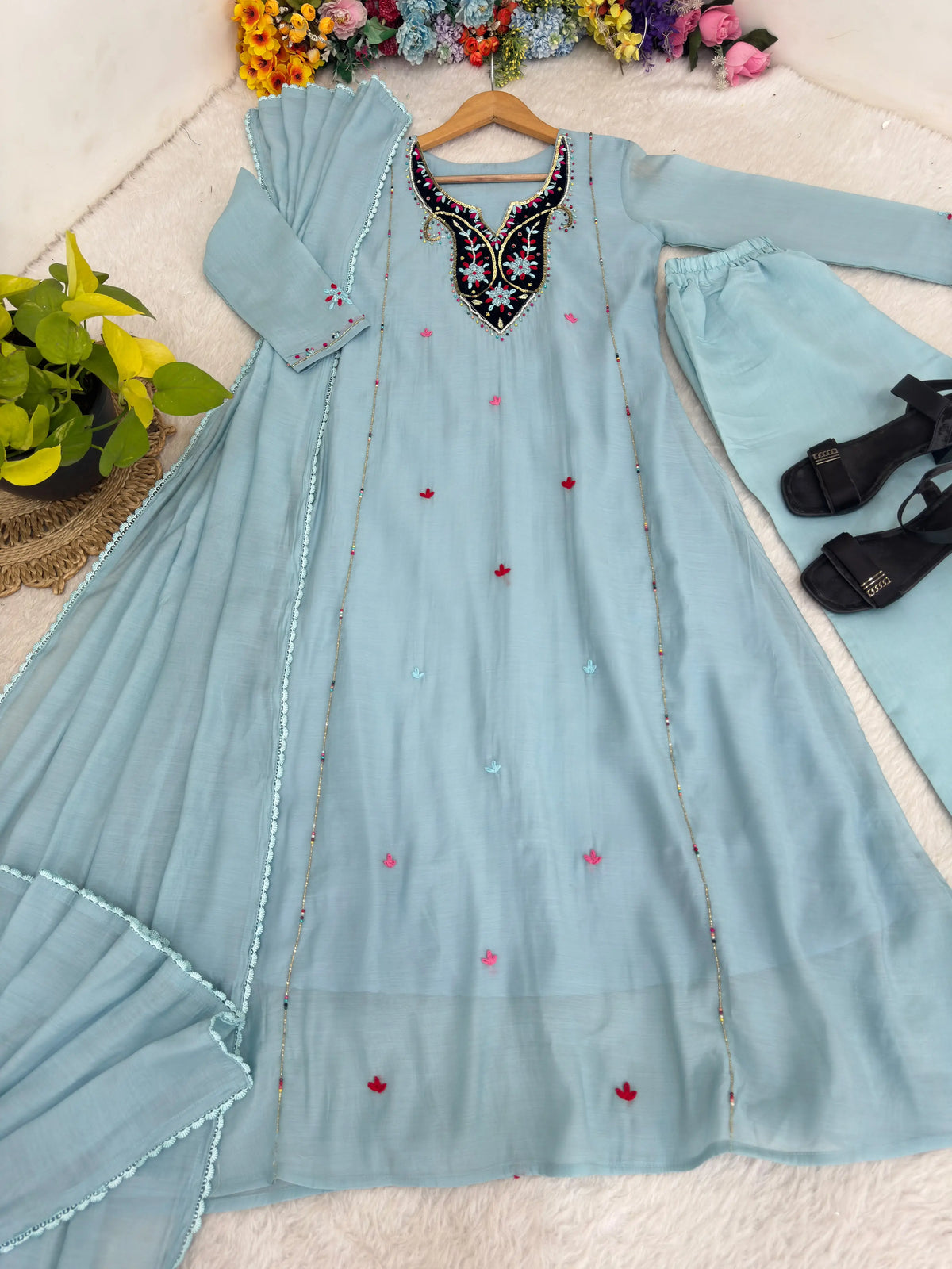 Mul Chanderi Gown for Women